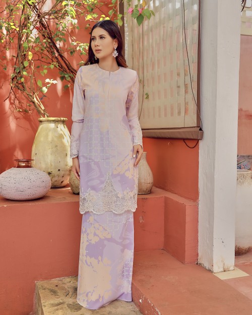 TIARA LACE KURUNG - PURPLE PINK
